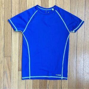 Mini Boden Blue Performance Athletic Sport Tee Boys 11-12
